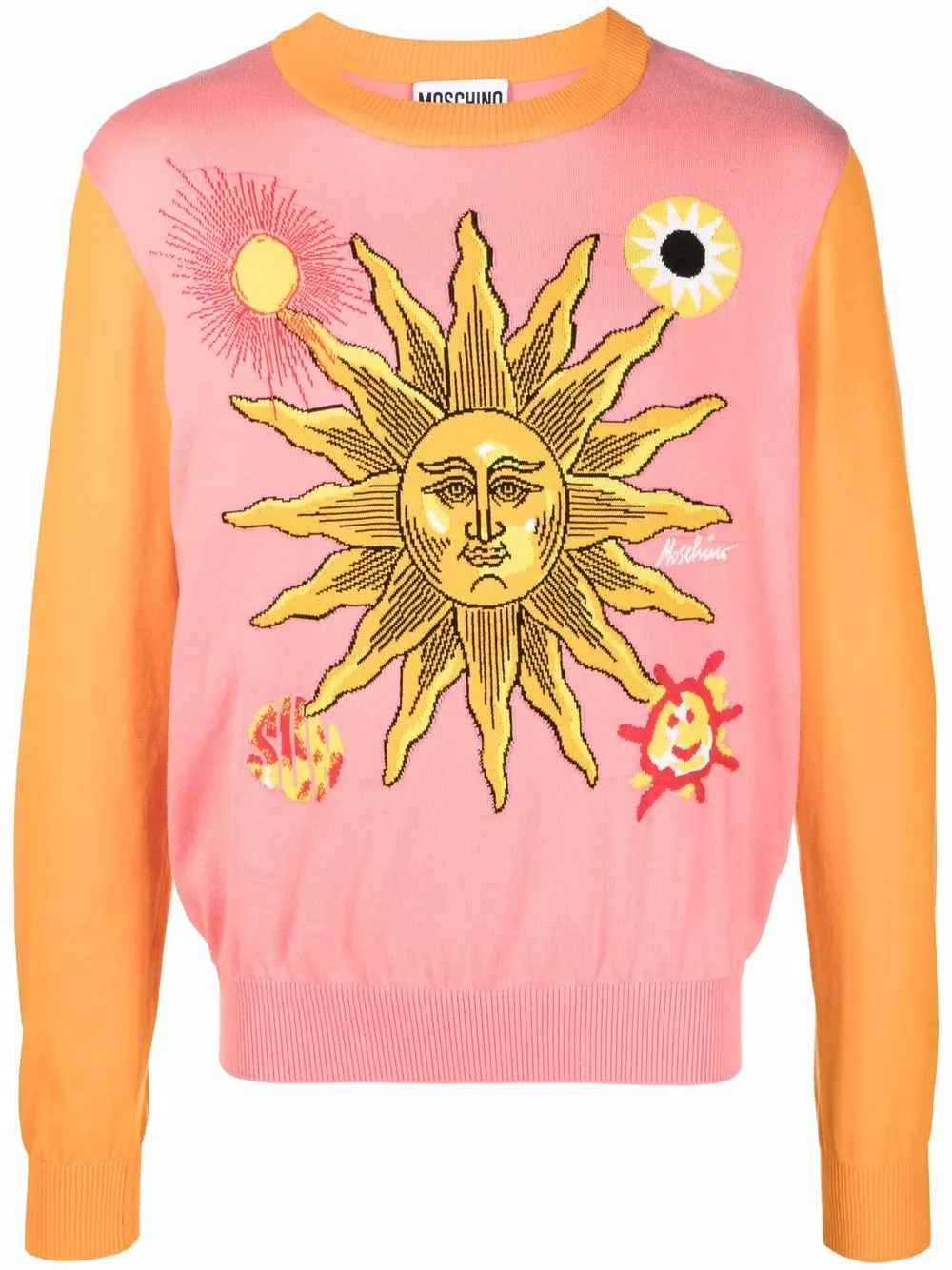 

Moschino suéter con estampado de sol - Naranja