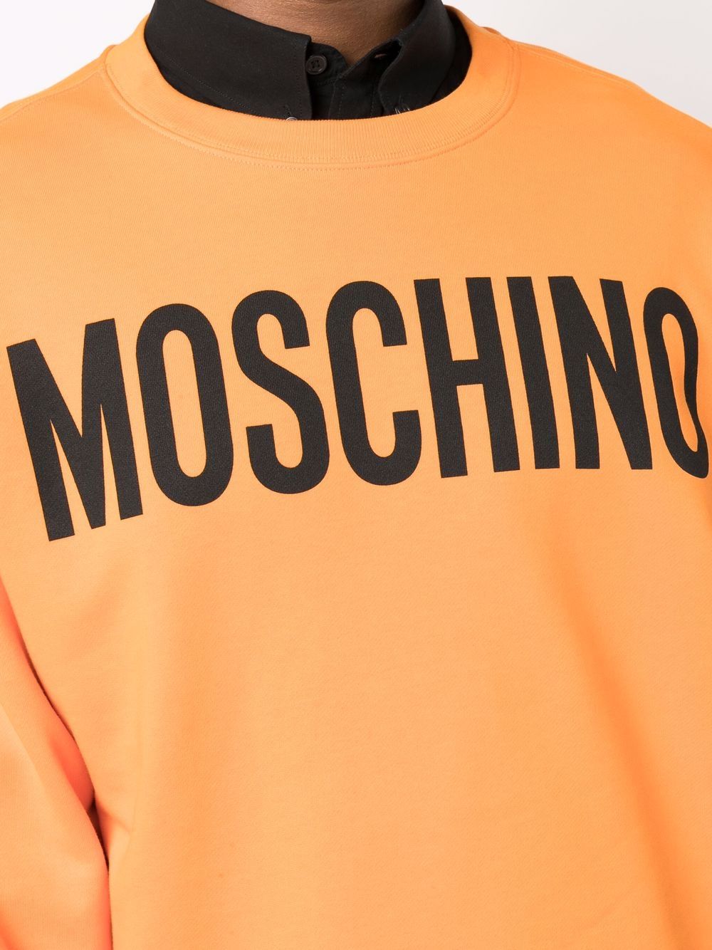 фото Moschino толстовка в стиле колор-блок с логотипом