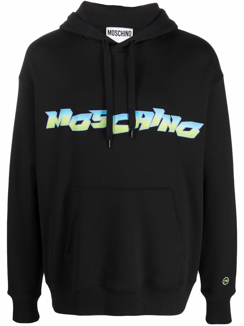 Moschino logo-print pullover hoodie