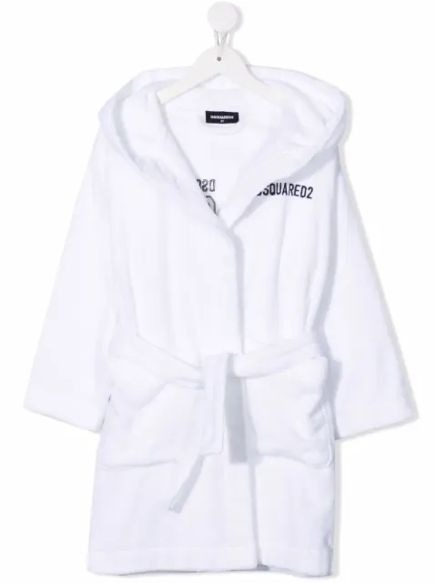 DSQUARED2 KIDS embroidered-Icon cotton robe