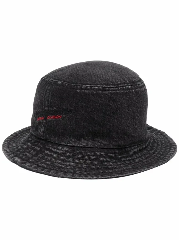 Diesel Embroidered Bucket Hat - Black