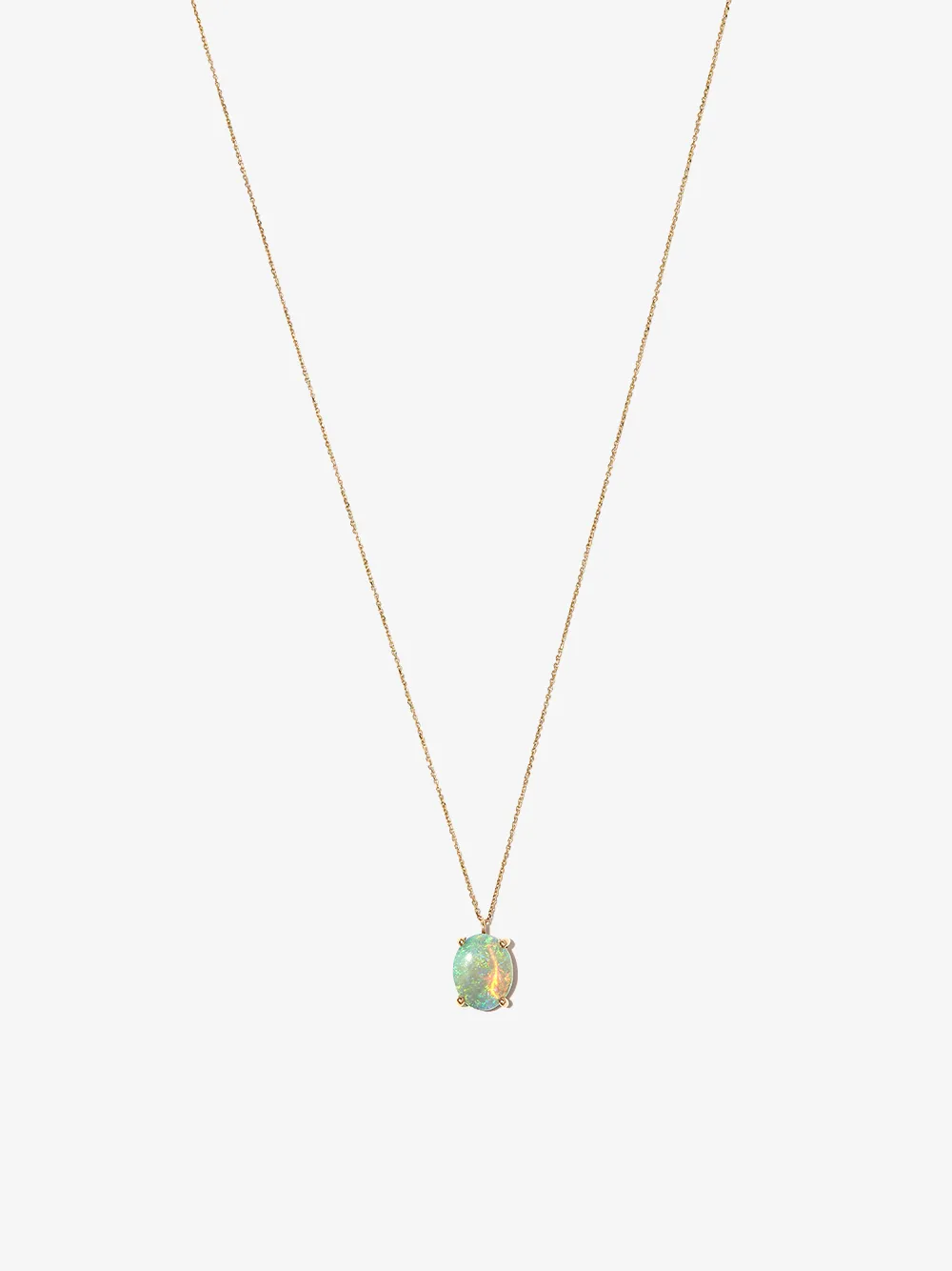 

WWAKE 14kt yellow gold opal necklace