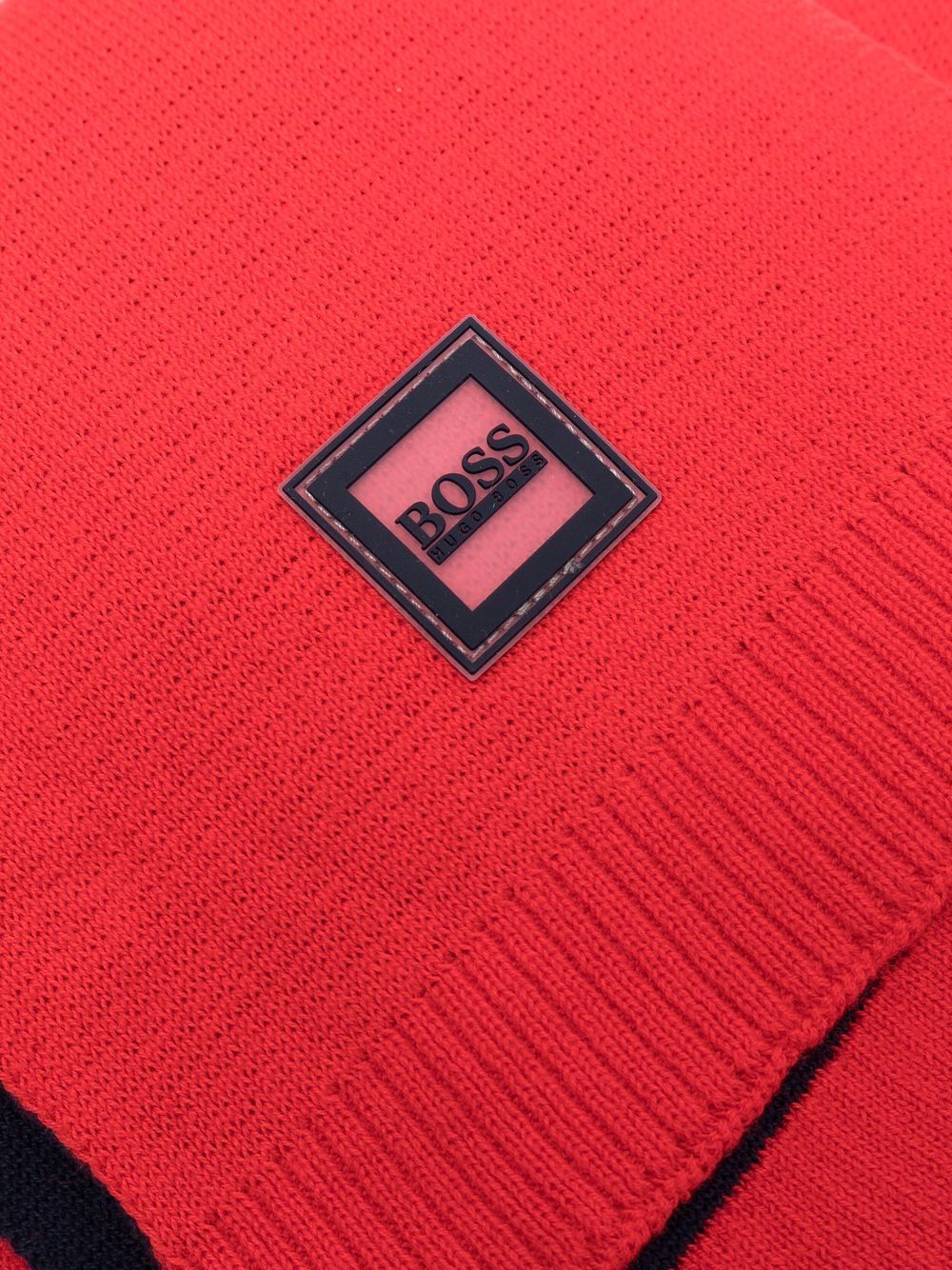 фото Boss kidswear logo embroidered scarf