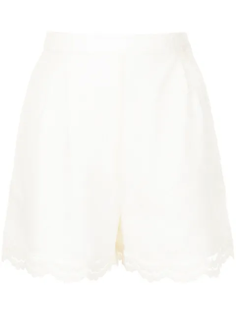 SHIATZY CHEN floral lace-trim shorts