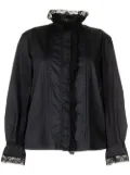 SHIATZY CHEN ruffle-trim shirt - Black