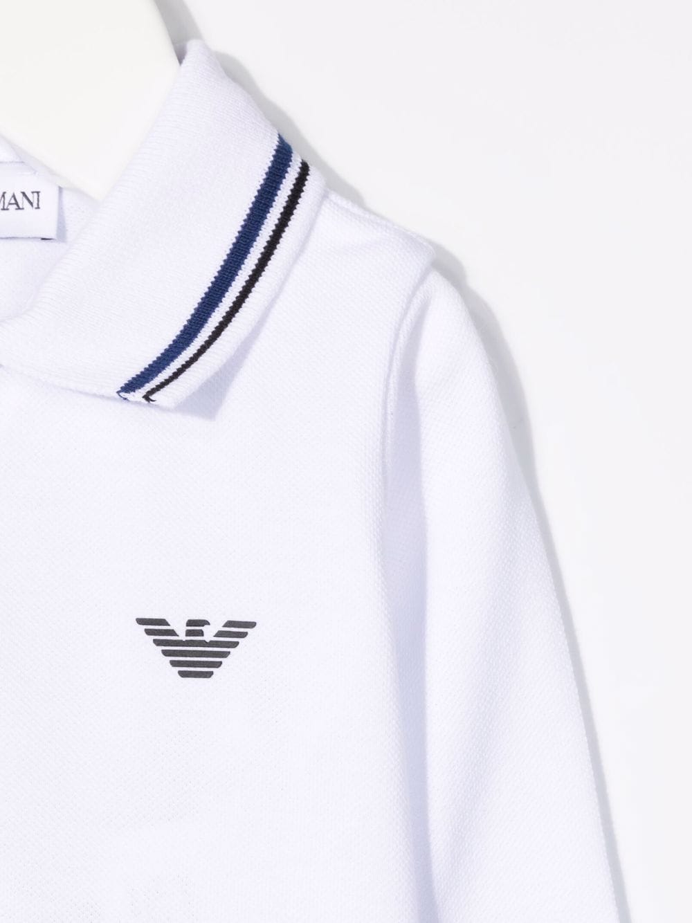 Shop Emporio Armani Logo-print Polo Shirt In White