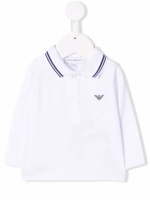Emporio Armani Kids Camisa polo com estampa de logo
