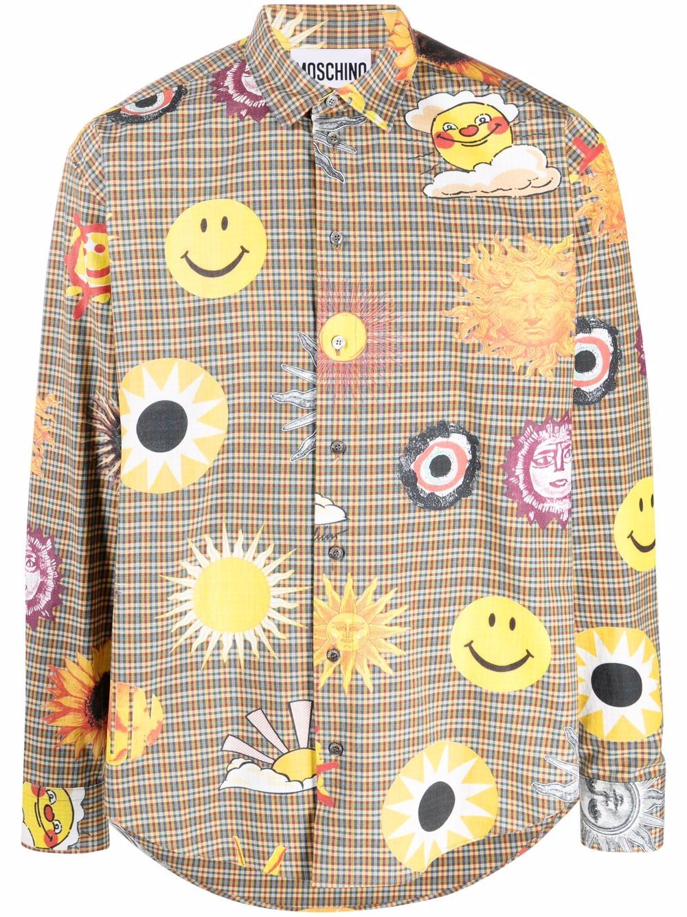 

Moschino camisa con estampado gráfico - Amarillo