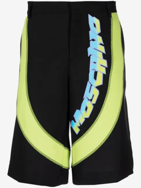 Moschino logo-print tailored shorts
