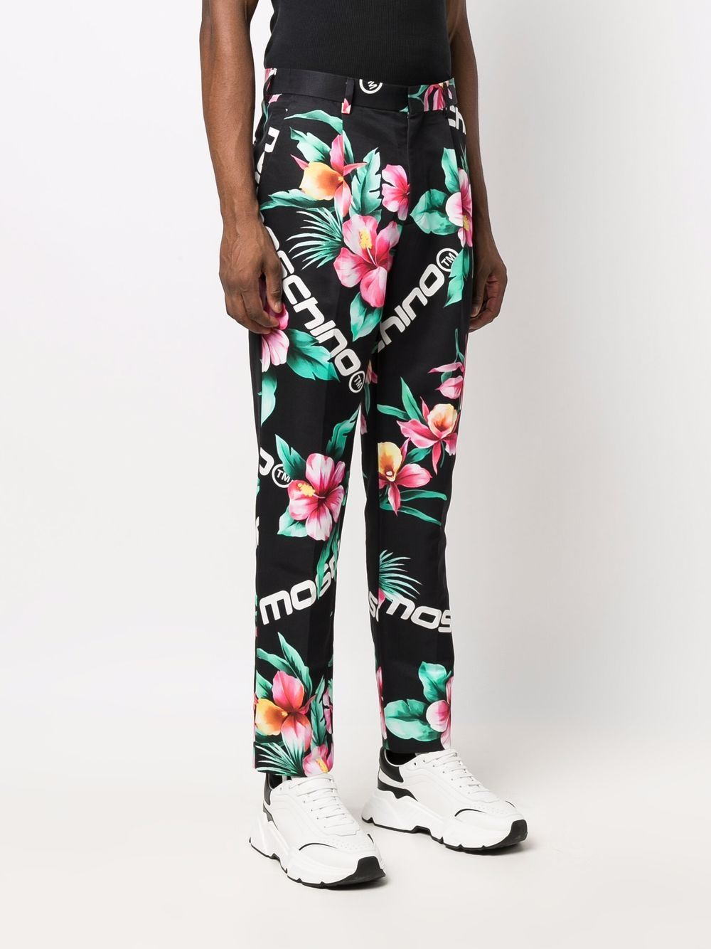 фото Moschino спортивные брюки с цветочным принтом