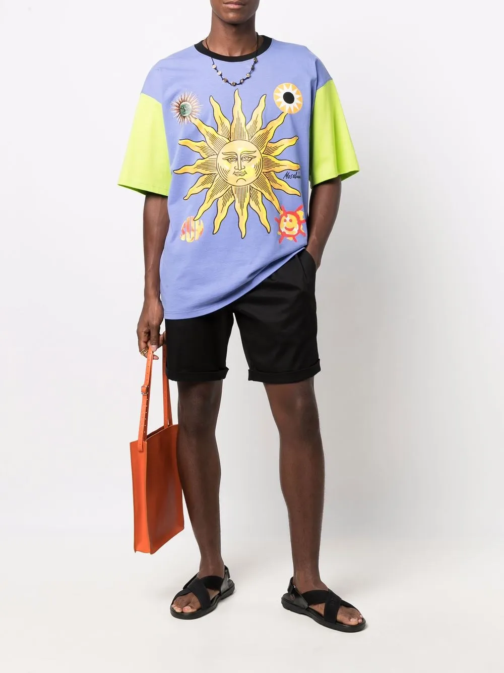 фото Moschino футболка с графичным принтом