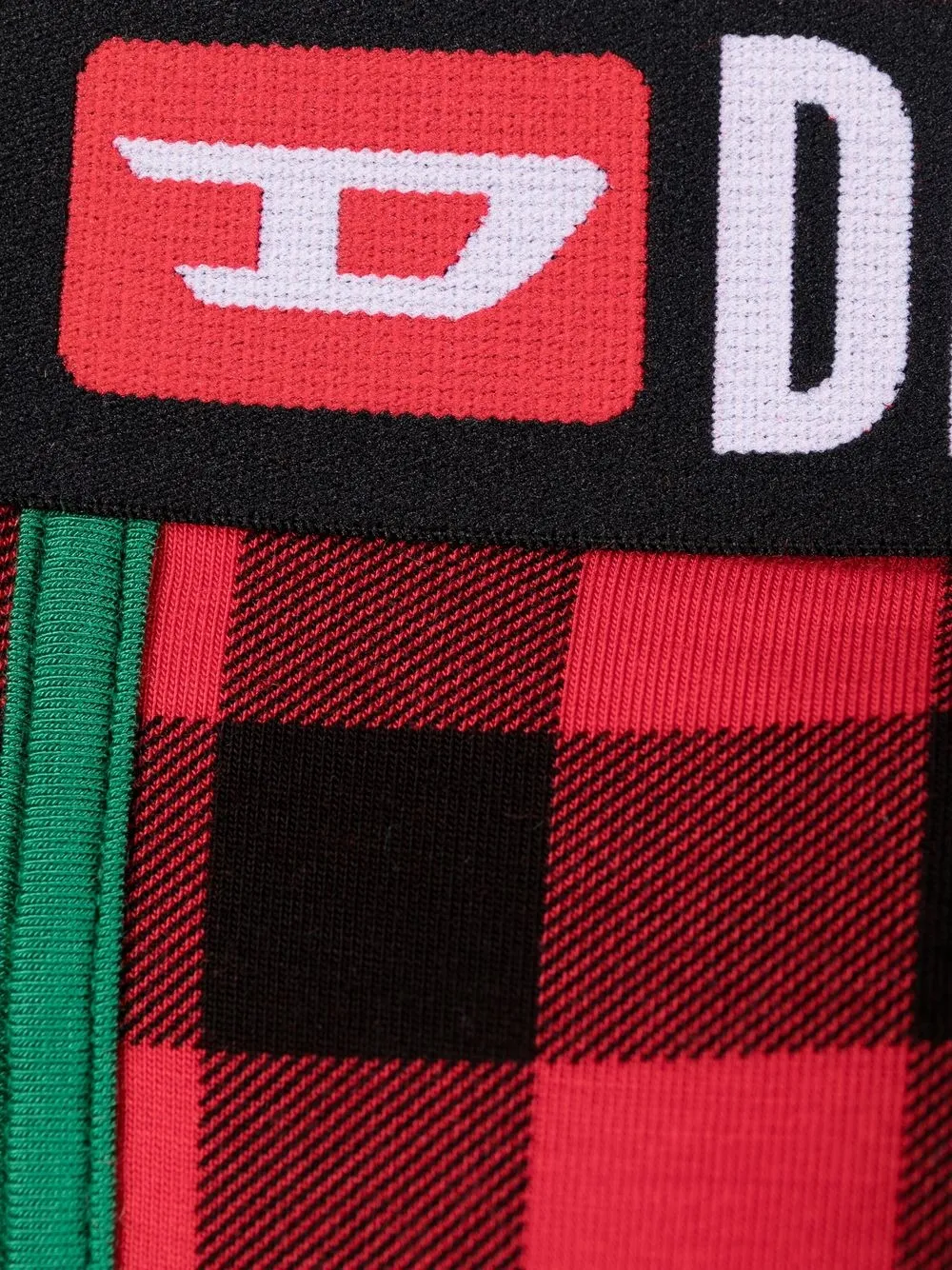  Diesel Umbx-damien Checked Boxers - Red 