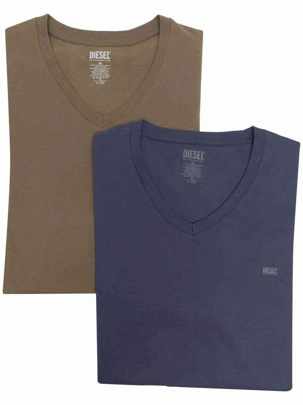 

Diesel V-neck short-sleeved T-shirt set of two - Blue