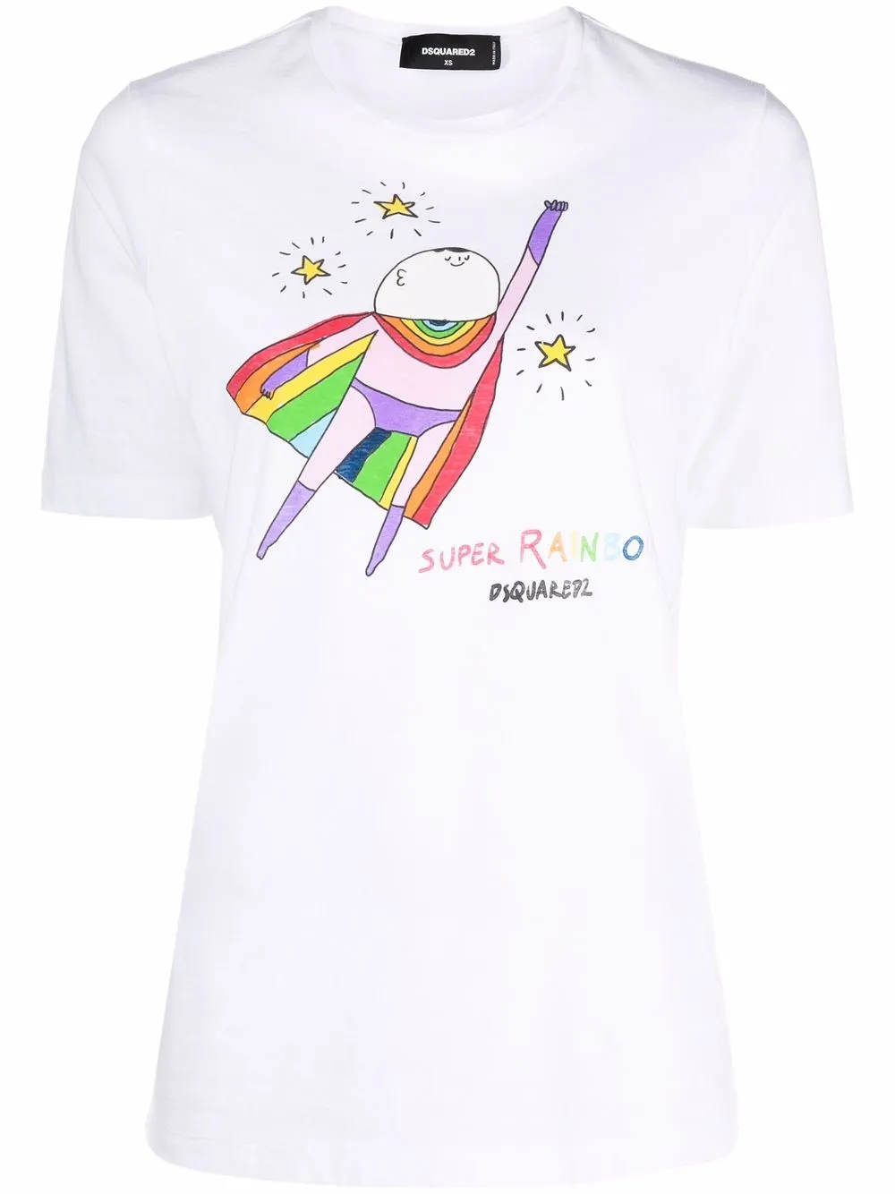 Dsquared2 playera Super Rainbow - Negro