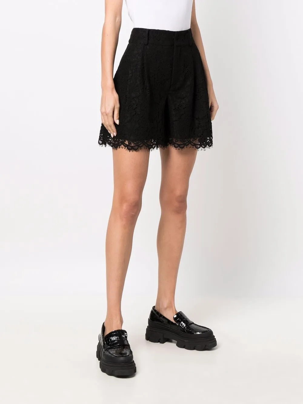 фото Red valentino кружевные шорты с завышенной талией