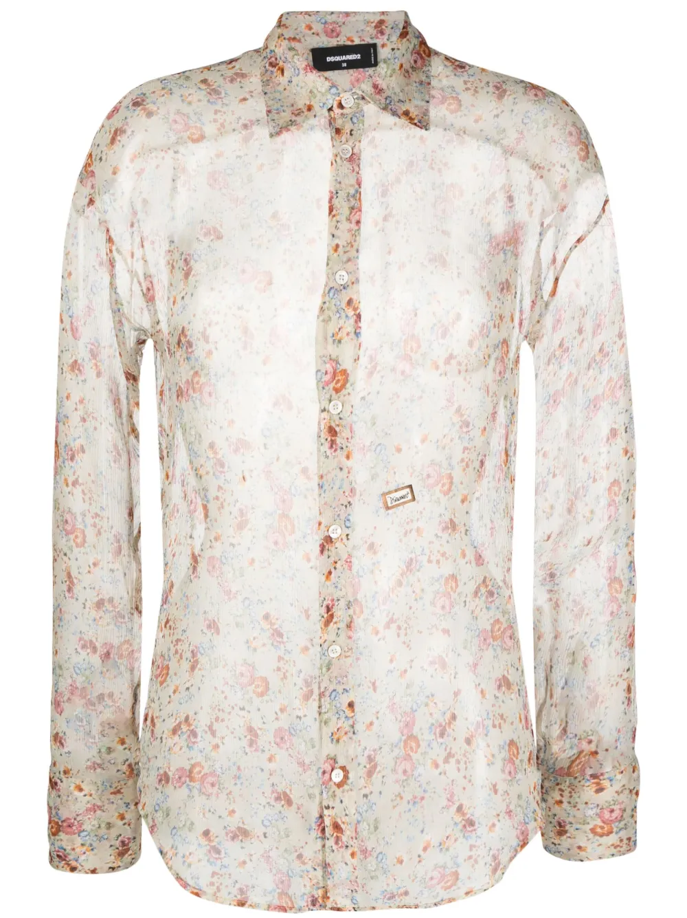 Disqued DSQUARED2 silk floral-print shirt Women