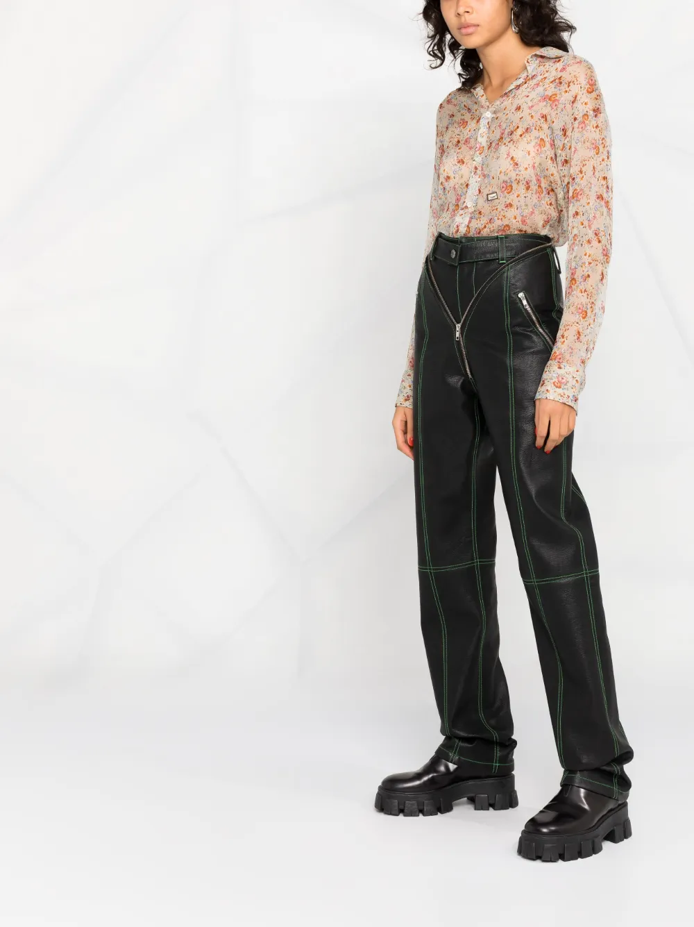 Disqued DSQUARED2 silk floral-print shirt Women