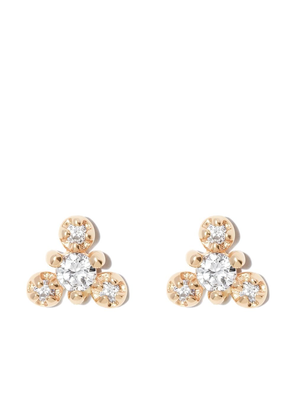 Image 1 of WWAKE 14kt yellow gold diamond earrings