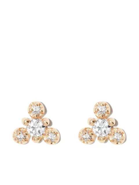 WWAKE 14kt Gelbgoldohrringe mit Diamanten