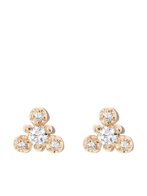 WWAKE 14kt Gelbgoldohrringe mit Diamanten