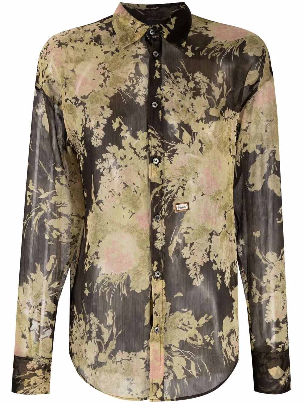 

Dsquared2 camisa con estampado floral - Marrón