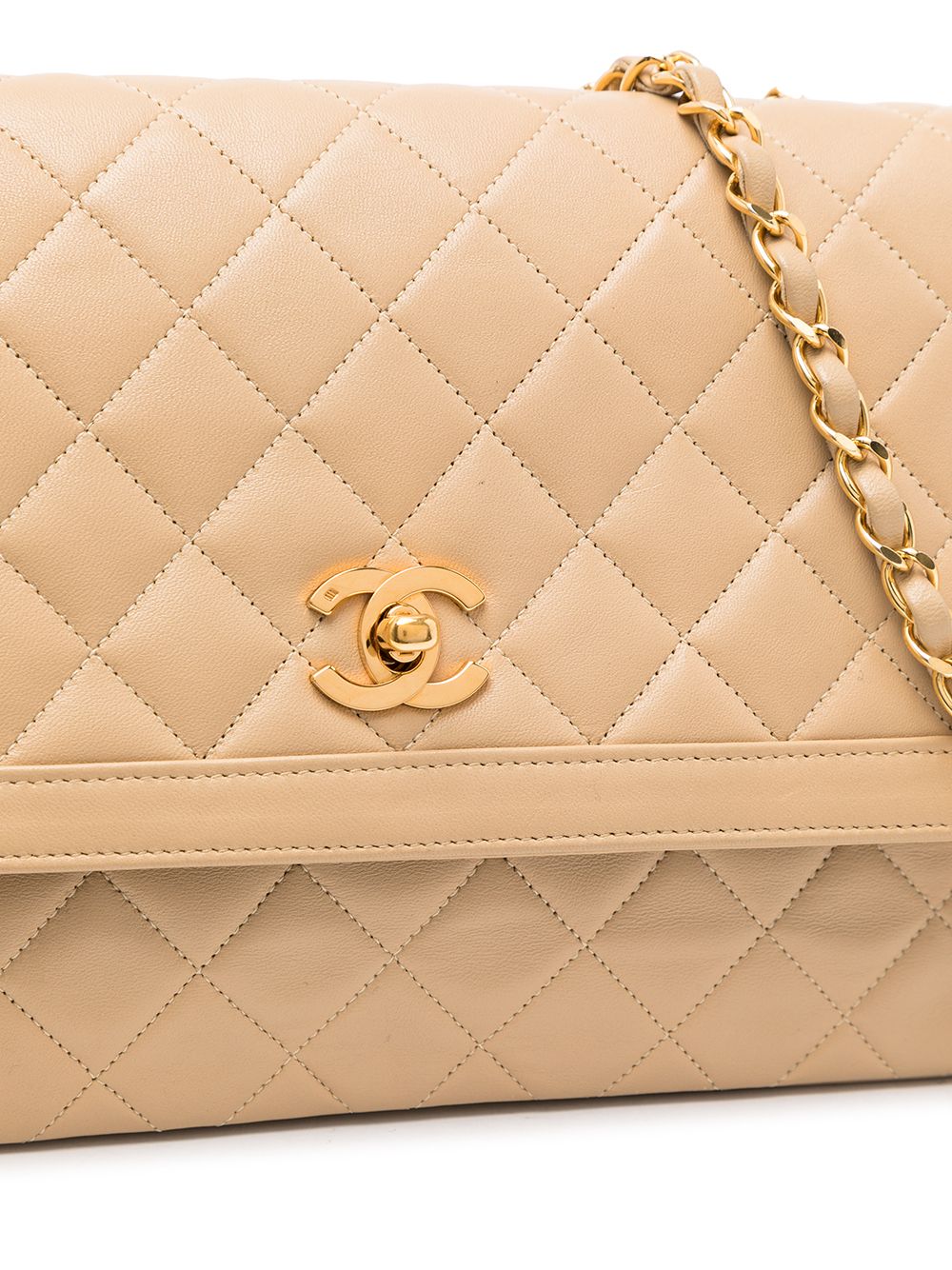 фото Chanel pre-owned стеганая сумка на плечо 1990-го года с логотипом cc