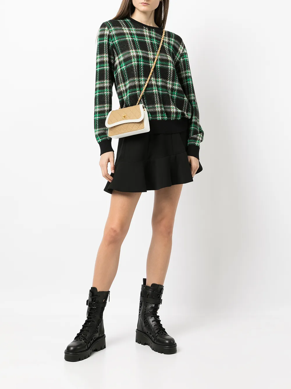 фото Chanel pre-owned стеганая сумка на плечо 1990-го года с логотипом cc