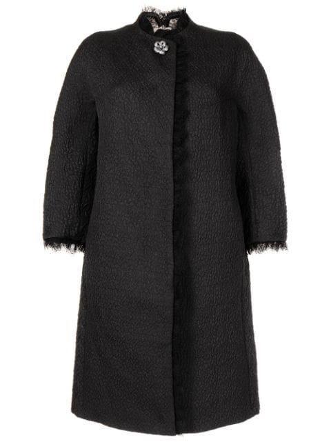 SHIATZY CHEN patterned-jacquard reversible coat