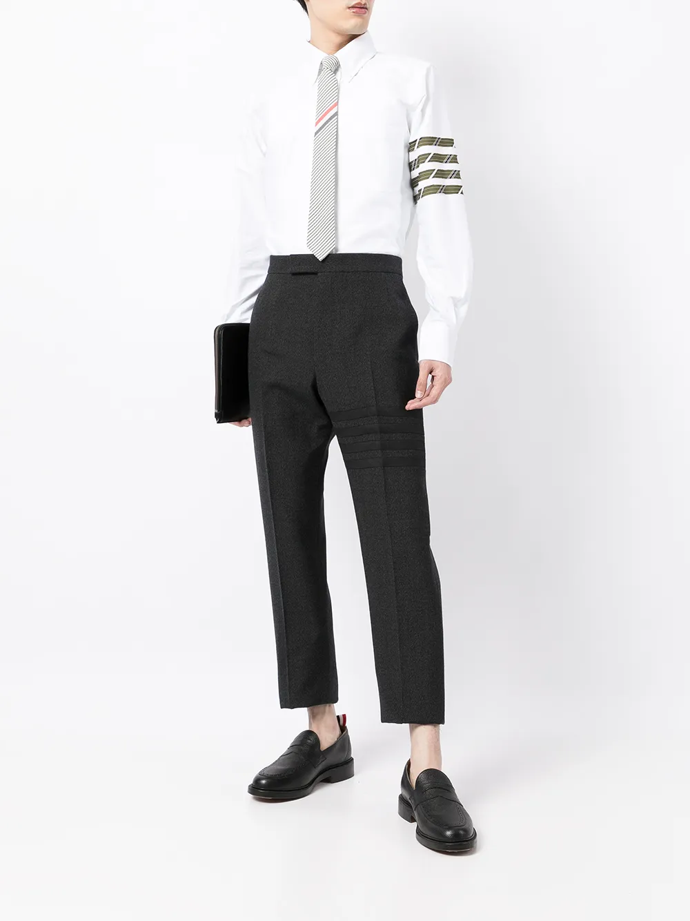 фото Thom browne рубашка с полосками 4-bar
