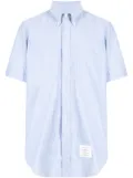 Thom Browne logo-patch shirt - Blue
