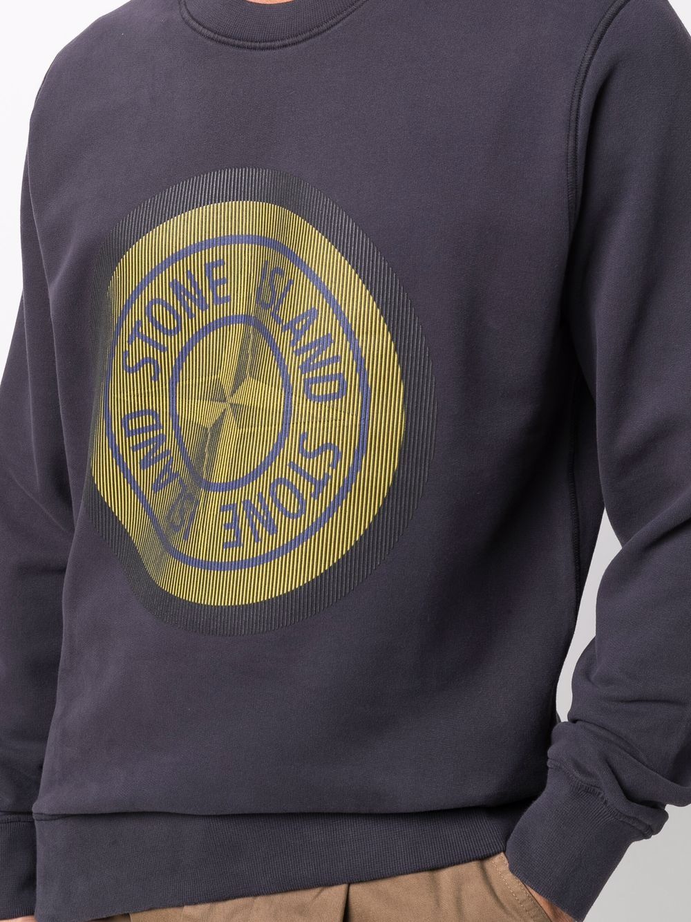 фото Stone island толстовка с круглым вырезом и логотипом