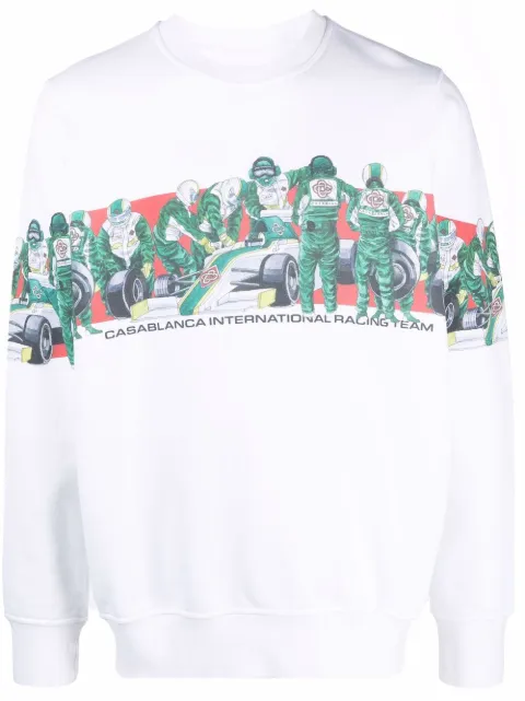 Casablanca graphic-print long-sleeve sweatshirt