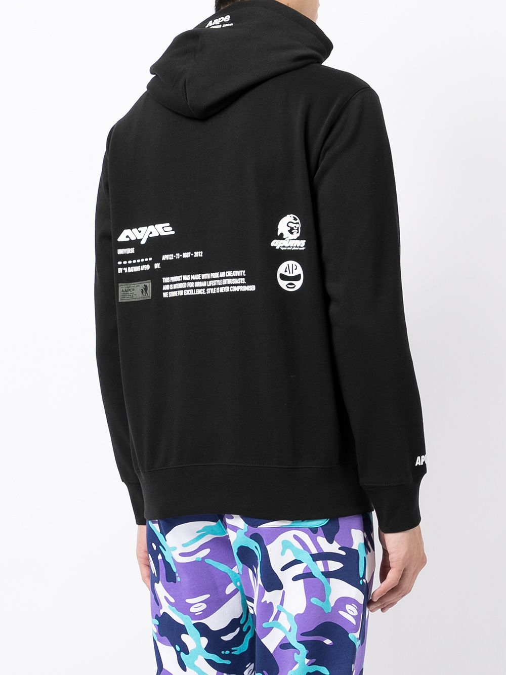 фото Aape by *a bathing ape® худи с тисненым логотипом