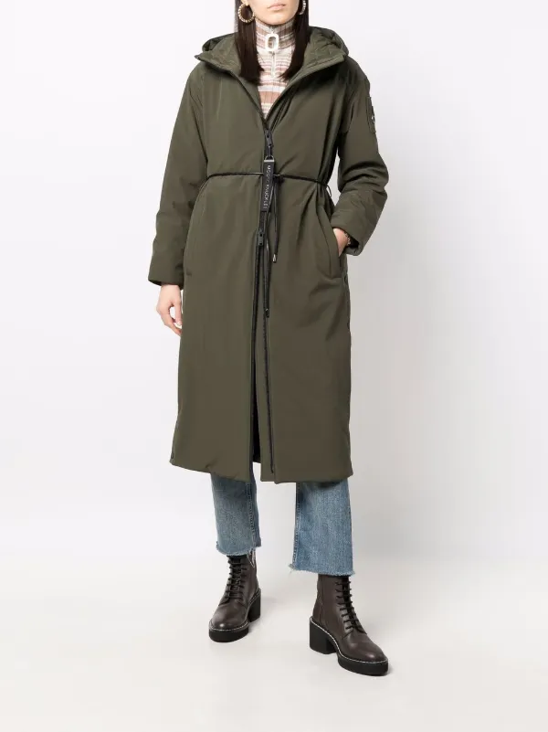belted parka coat