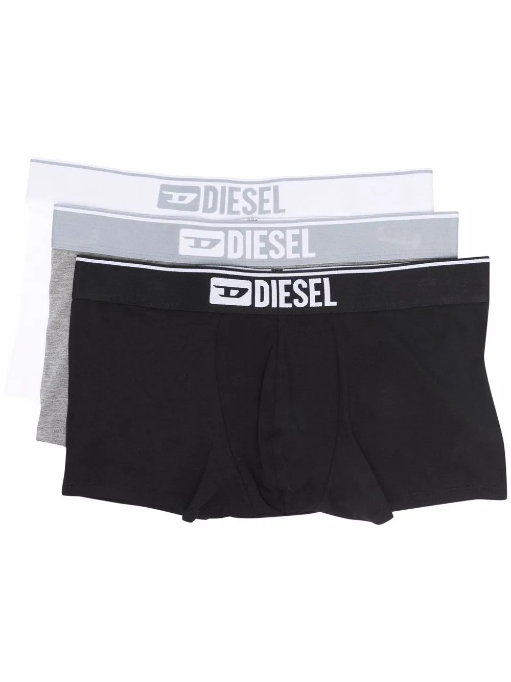 Diesel UMBX-Damien Boxer Uomo - Confezione Multipla, Morbido E Resistente, Design Moderno Con Vita Logata
