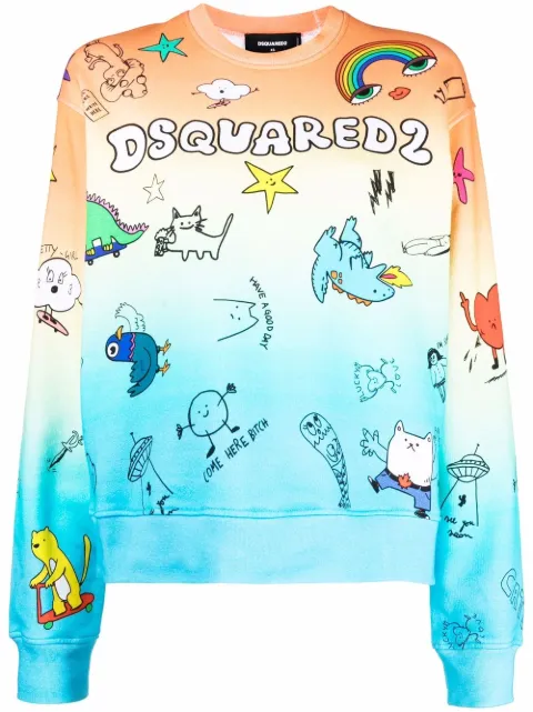 DSQUARED2 sudadera con logo estampado