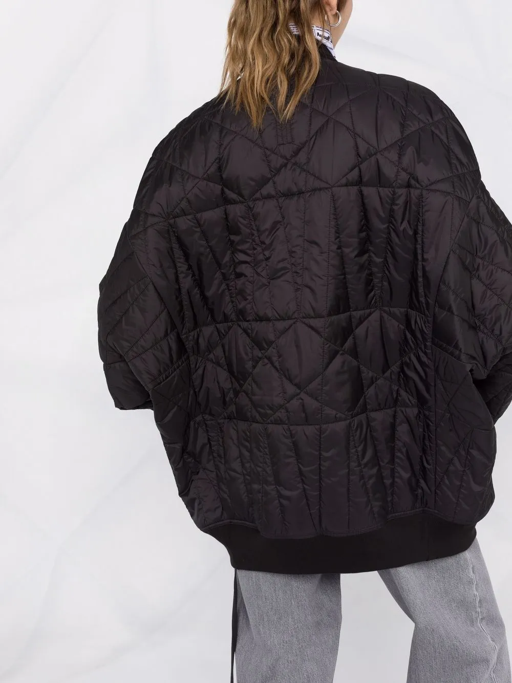 фото Rick owens drkshdw стеганое пальто с воротником-стойкой