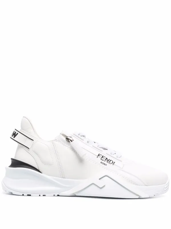 Shop Fendi Flow low-top leather sneakers with Express Delivery - FARFETCH