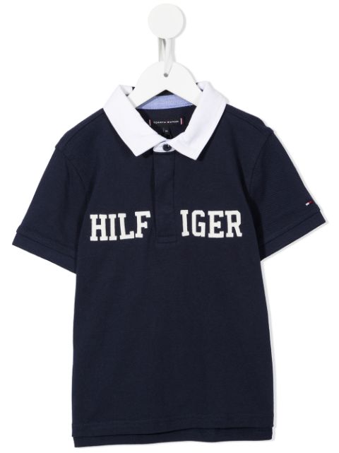 Tommy Hilfiger Junior logo-print short-sleeved polo shirt