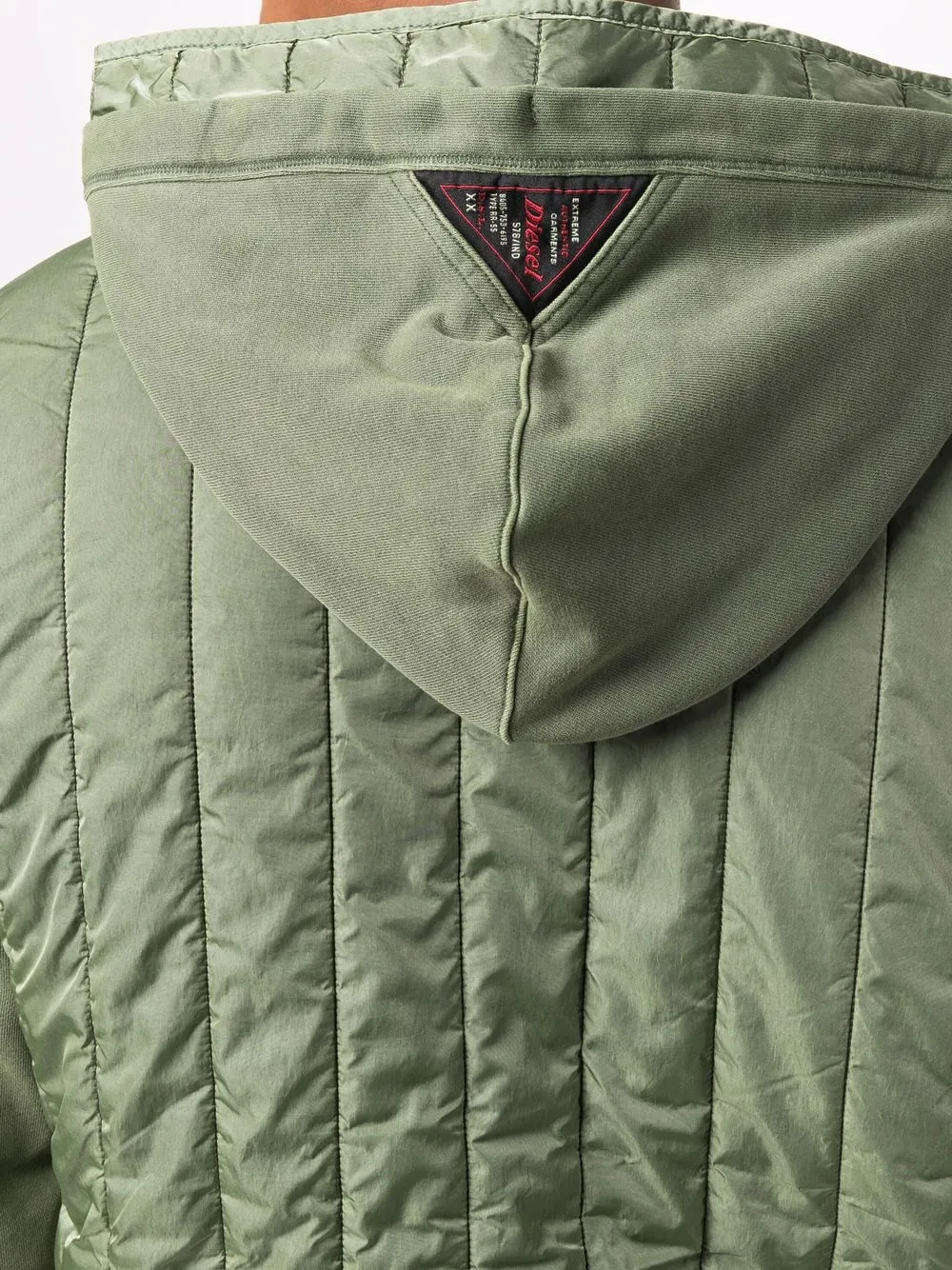 Diesel Hoodie met contrasterend vlak Groen