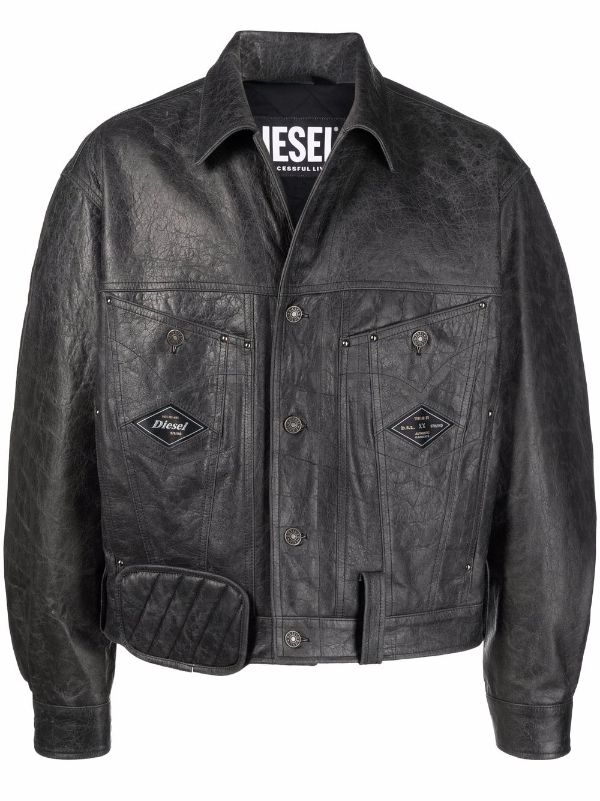 diesel lambskin leather jacket