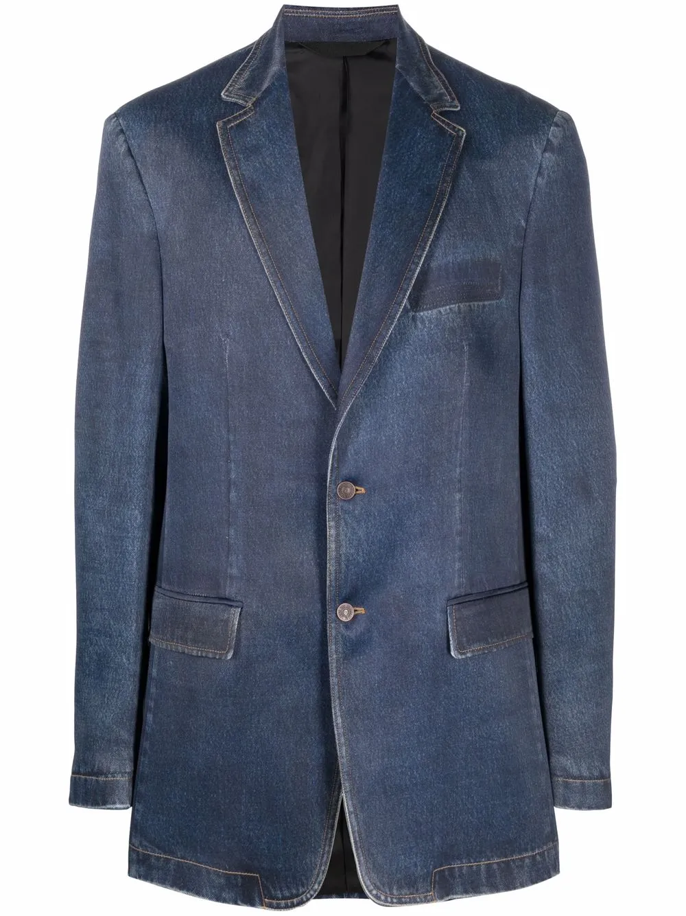 

Diesel blazer de mezclilla con botones - Azul