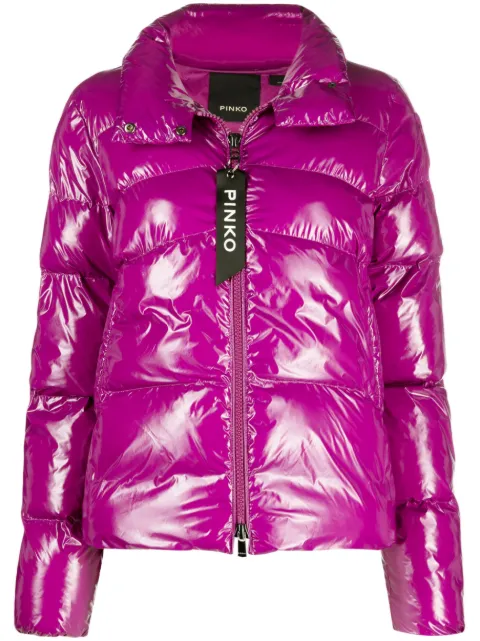 PINKO high-shine finish puffer jacket