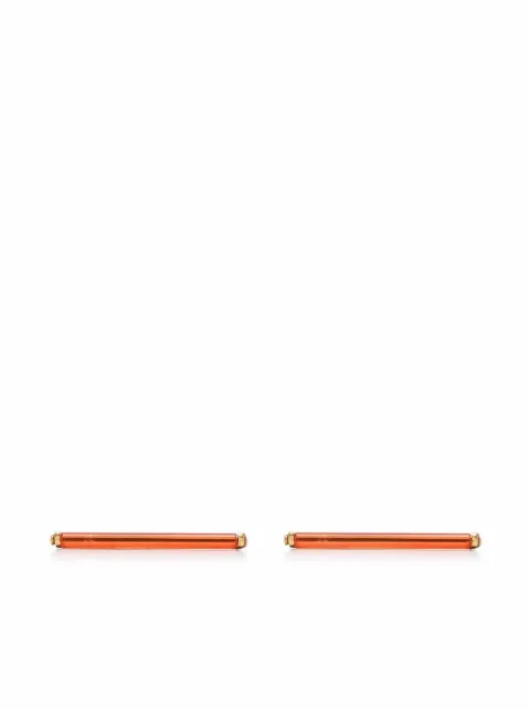 BEATRIZ PALACIOS Neon Orange short earrings 