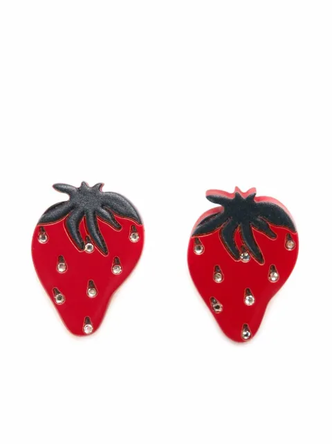 JW Anderson Bumper-Moon Crystal Stud Earrings - Farfetch