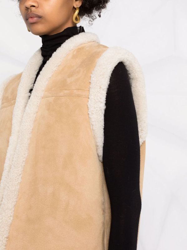 nili lotan shearling vest