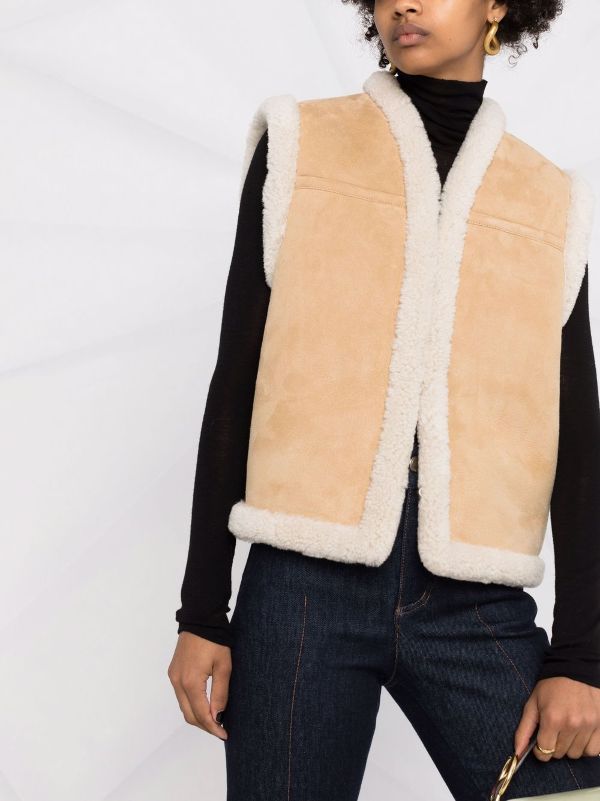 nili lotan shearling vest