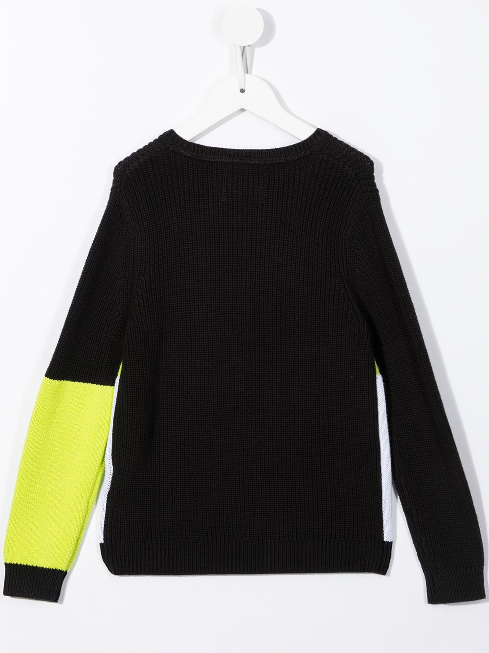 Calvin Klein Kids Trui met colourblocking - Zwart