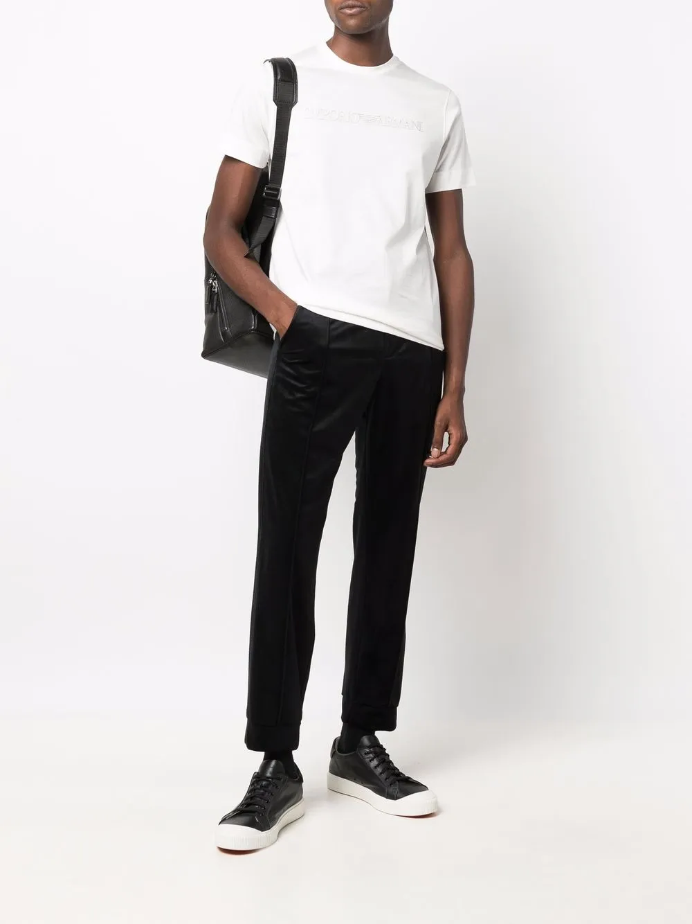 фото Emporio armani бархатные брюки кроя слим