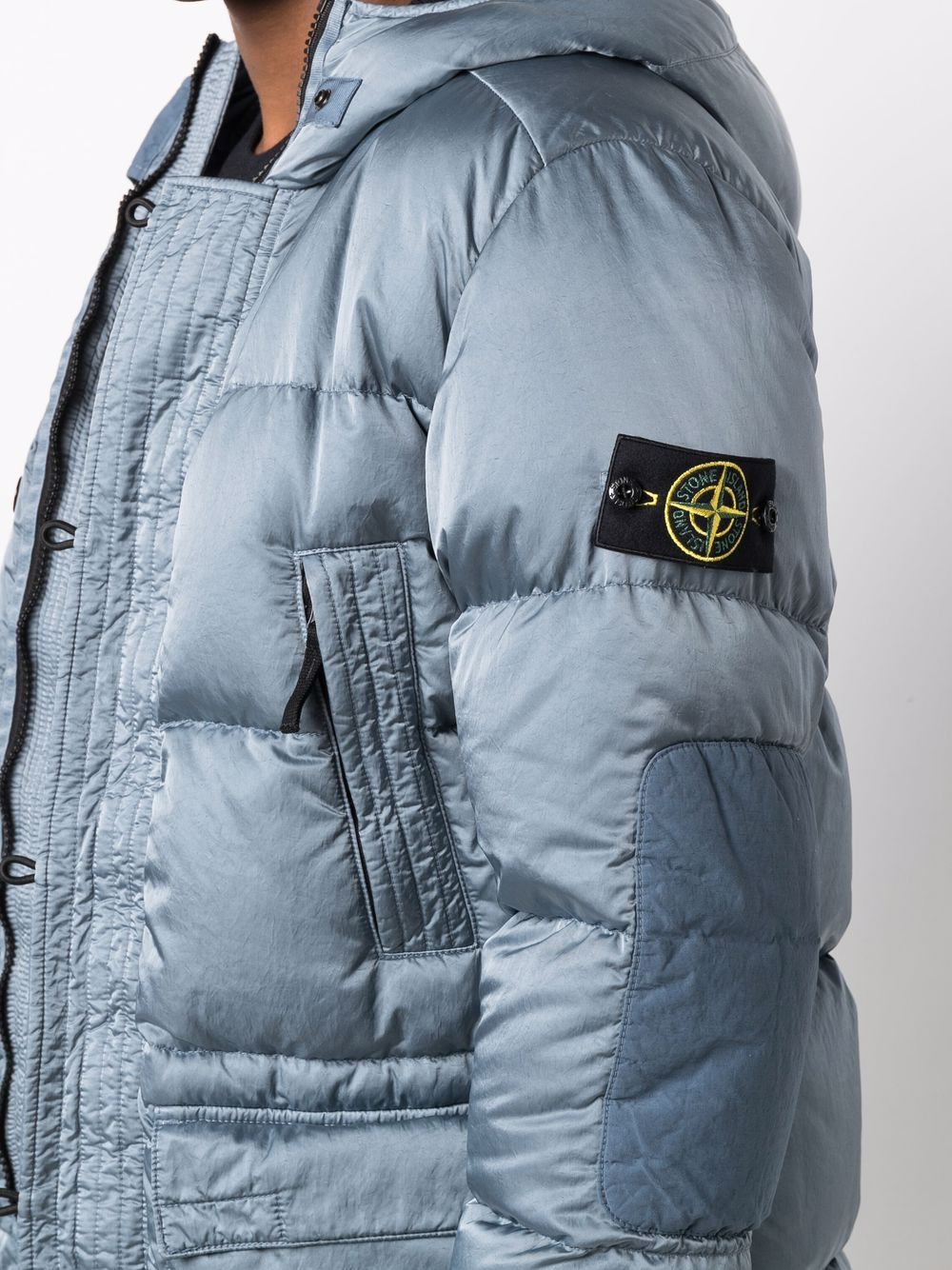 фото Stone island пуховик raso с капюшоном